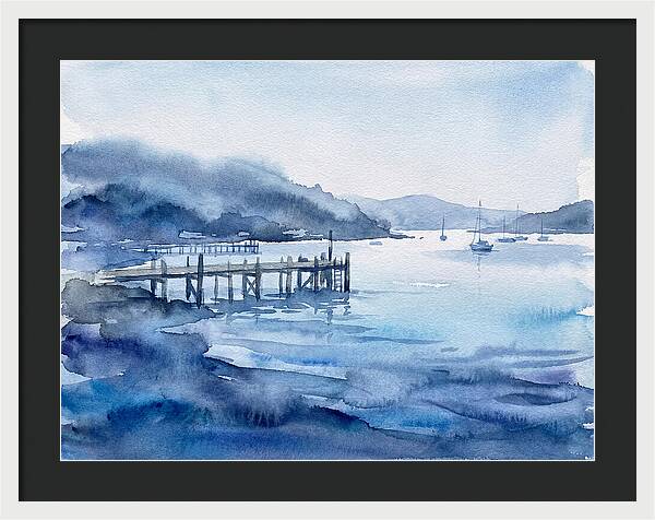 Dockside Serenity In Watercolor