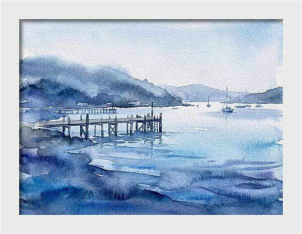 Dockside Serenity In Watercolor