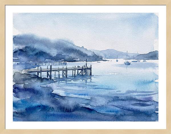 Dockside Serenity In Watercolor