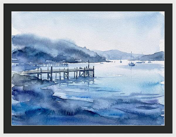 Dockside Serenity In Watercolor