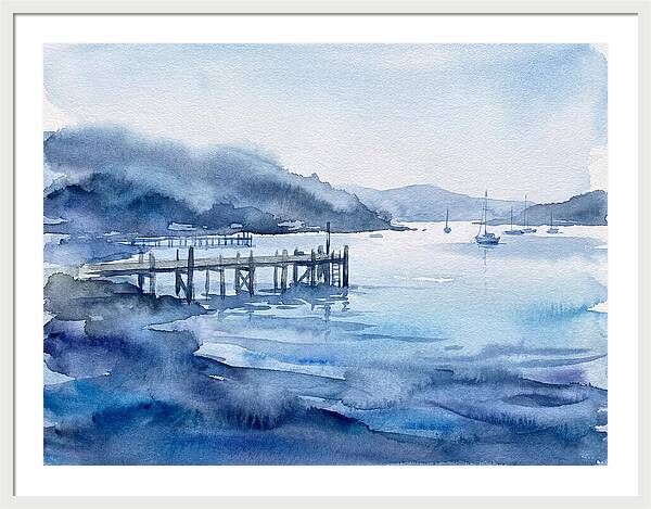 Dockside Serenity In Watercolor