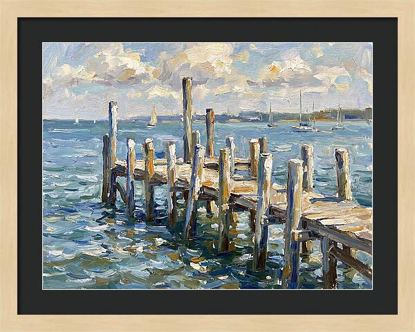 Dockside Serenity Under Blue Skies