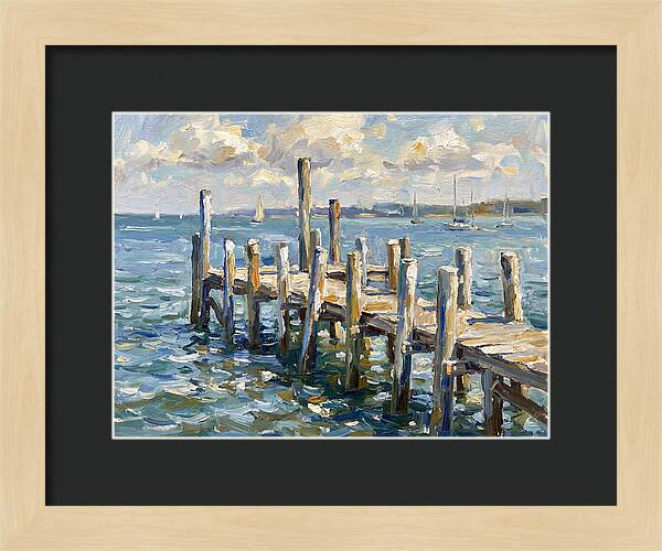Dockside Serenity Under Blue Skies
