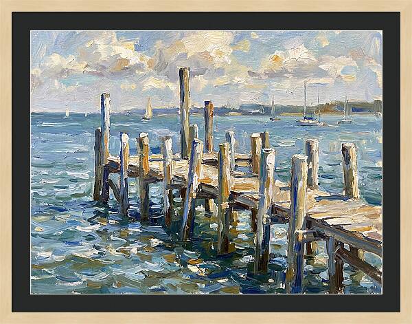 Dockside Serenity Under Blue Skies