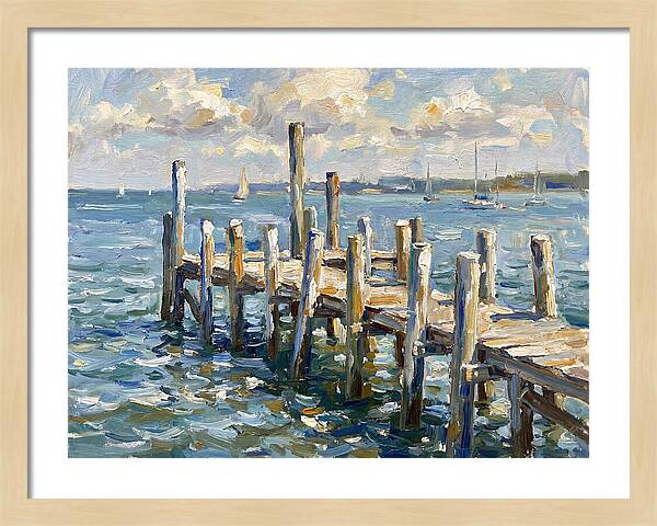 Dockside Serenity Under Blue Skies
