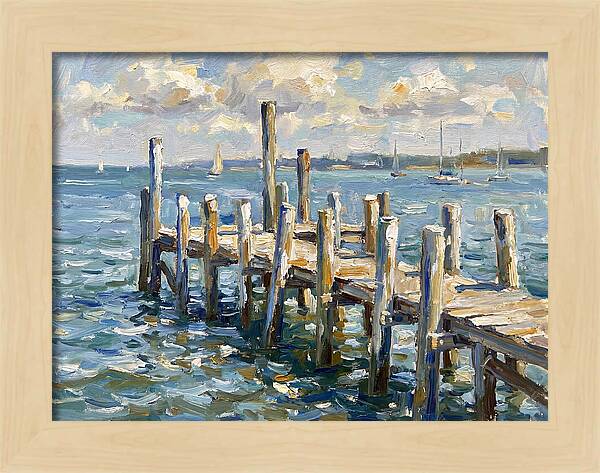 Dockside Serenity Under Blue Skies