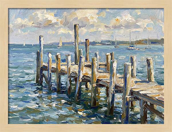 Dockside Serenity Under Blue Skies