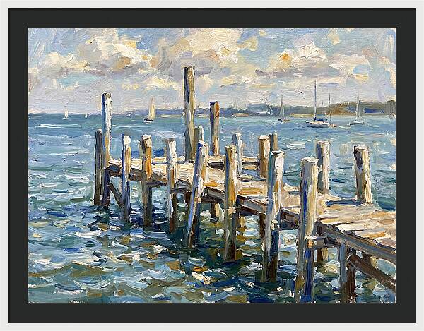 Dockside Serenity Under Blue Skies