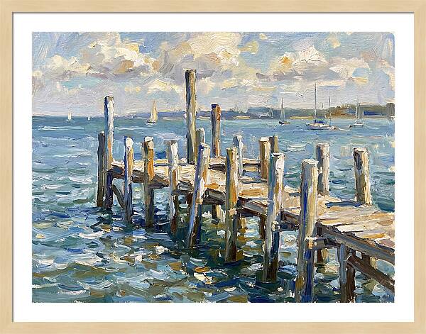 Dockside Serenity Under Blue Skies