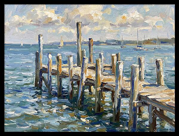 Dockside Serenity Under Blue Skies