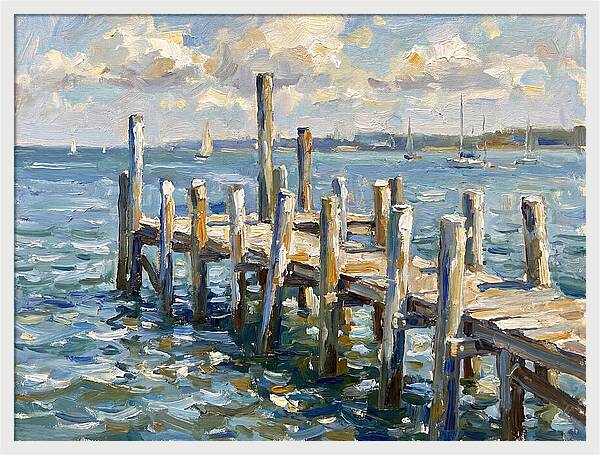 Dockside Serenity Under Blue Skies