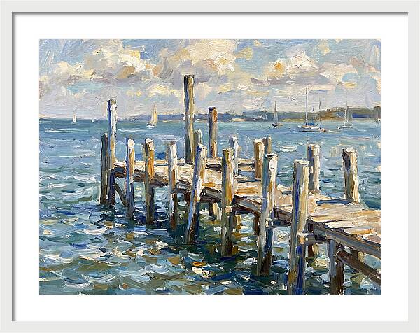 Dockside Serenity Under Blue Skies