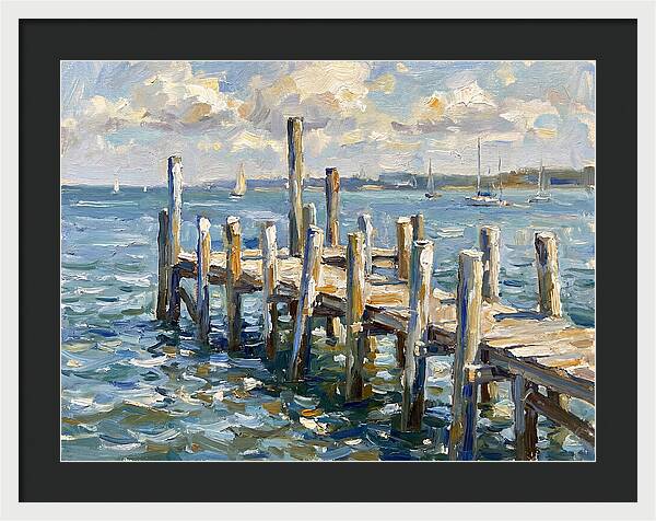 Dockside Serenity Under Blue Skies