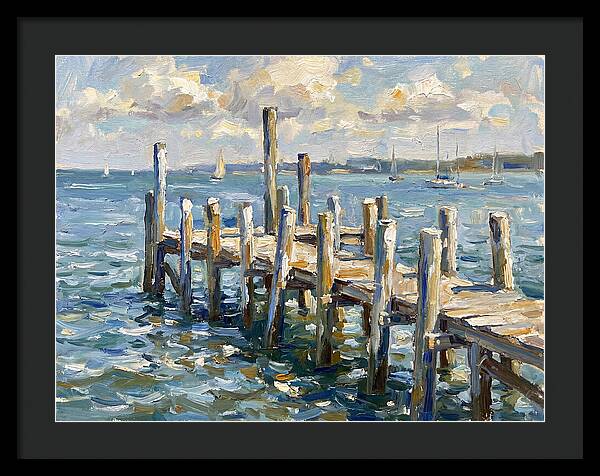 Dockside Serenity Under Blue Skies
