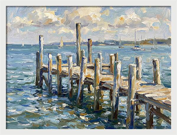 Dockside Serenity Under Blue Skies
