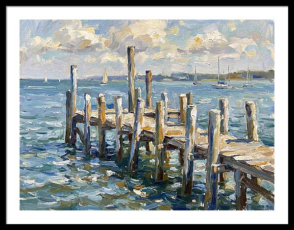 Dockside Serenity Under Blue Skies