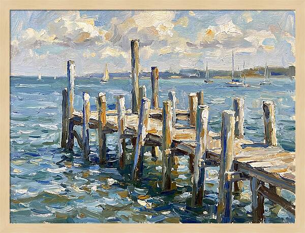 Dockside Serenity Under Blue Skies