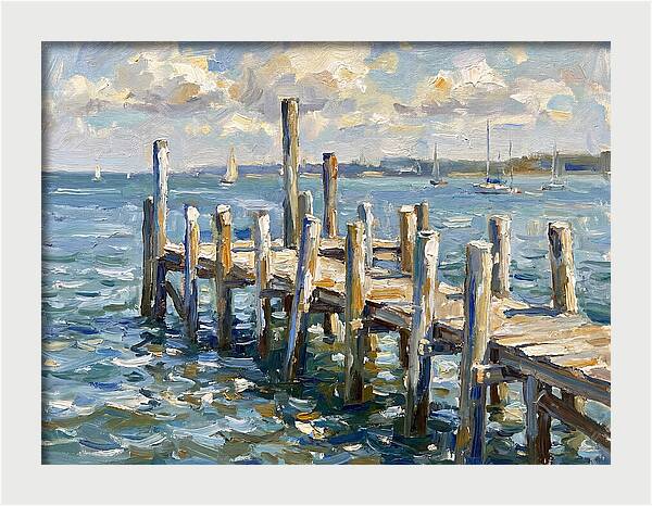 Dockside Serenity Under Blue Skies
