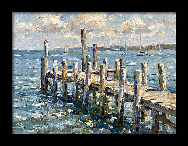 Dockside Serenity Under Blue Skies