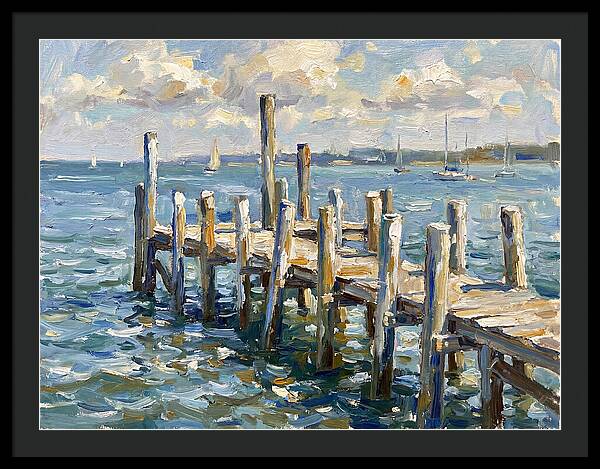 Dockside Serenity Under Blue Skies