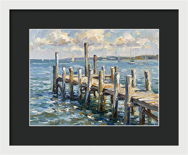 Dockside Serenity Under Blue Skies