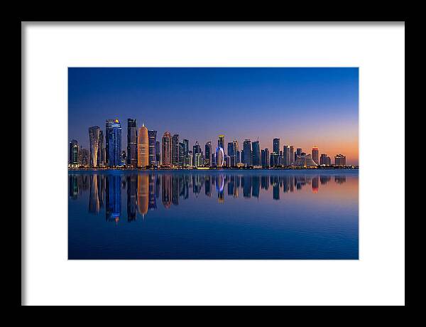 Doha Skyline At Blue Hour