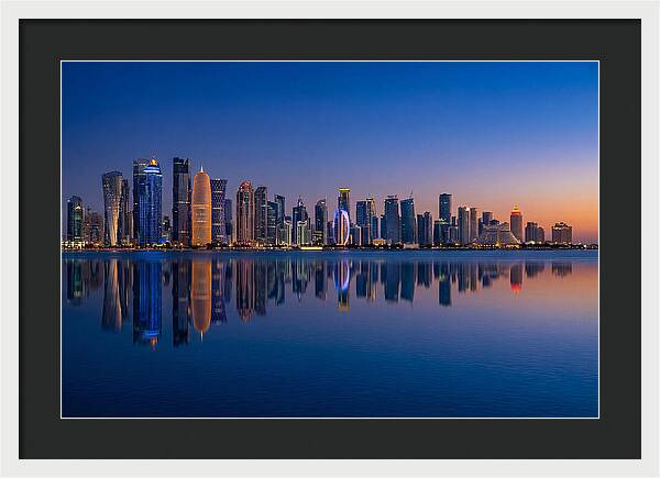 Doha Skyline At Blue Hour
