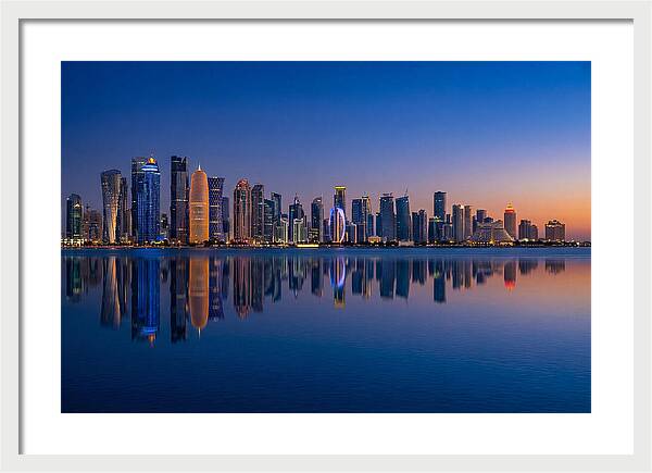 Doha Skyline At Blue Hour