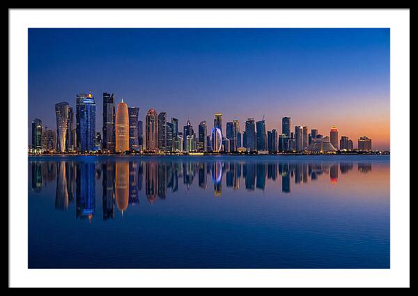 Doha Skyline At Blue Hour