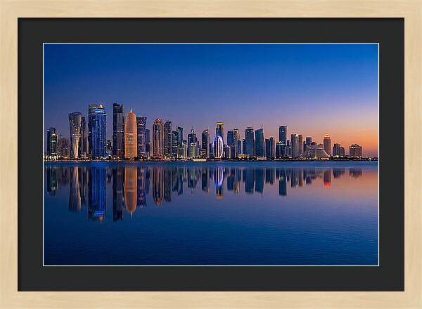 Doha Skyline At Blue Hour