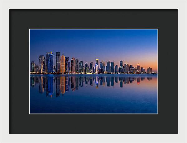 Doha Skyline At Blue Hour