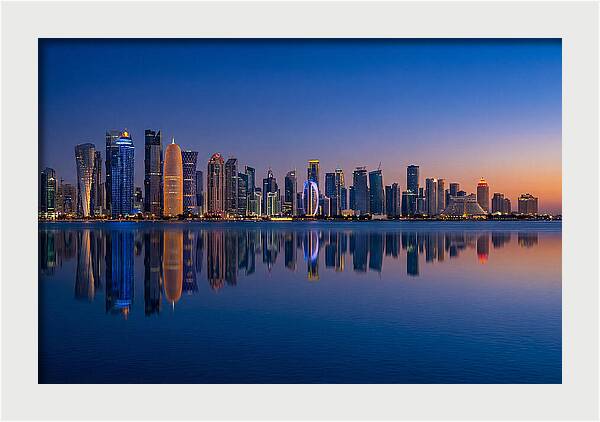Doha Skyline At Blue Hour