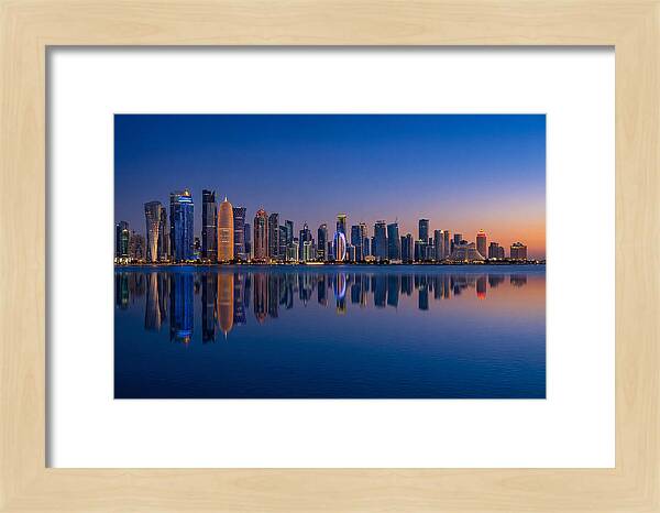 Doha Skyline At Blue Hour