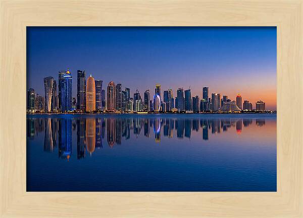 Doha Skyline At Blue Hour