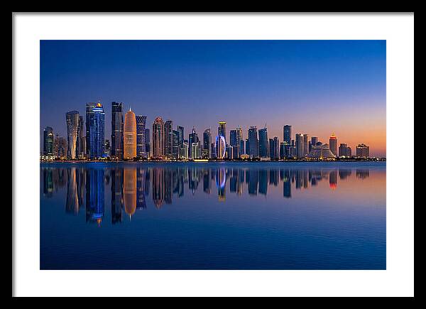 Doha Skyline At Blue Hour