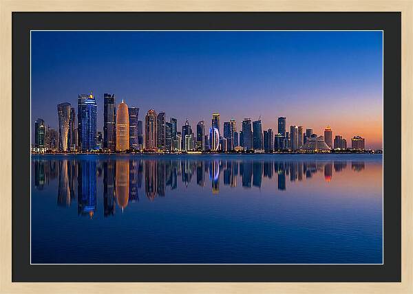 Doha Skyline At Blue Hour