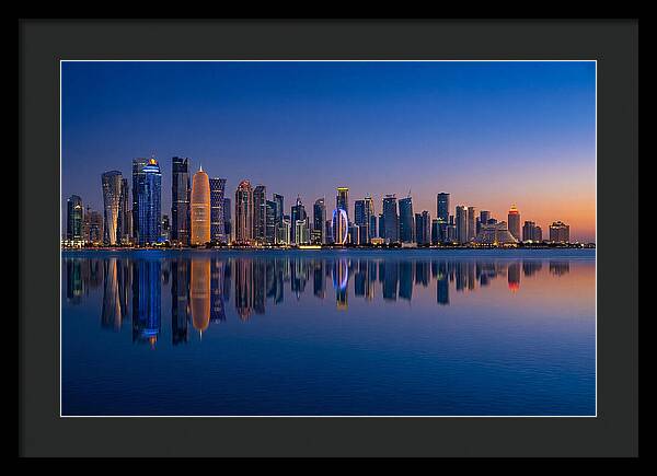 Doha Skyline At Blue Hour