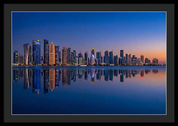 Doha Skyline At Blue Hour