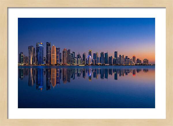 Doha Skyline At Blue Hour