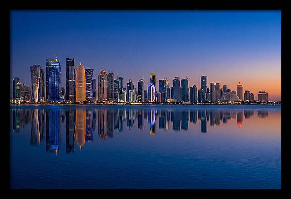 Doha Skyline At Blue Hour