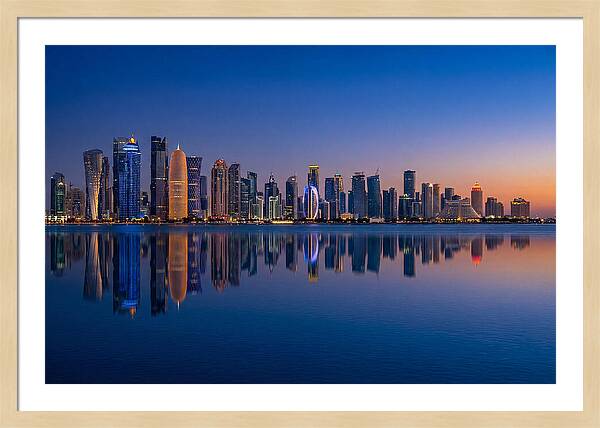 Doha Skyline At Blue Hour
