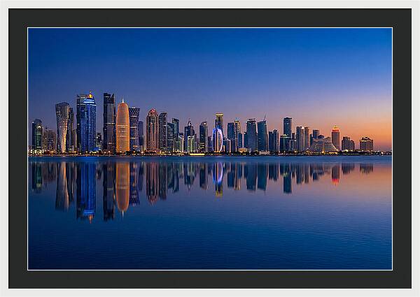 Doha Skyline At Blue Hour