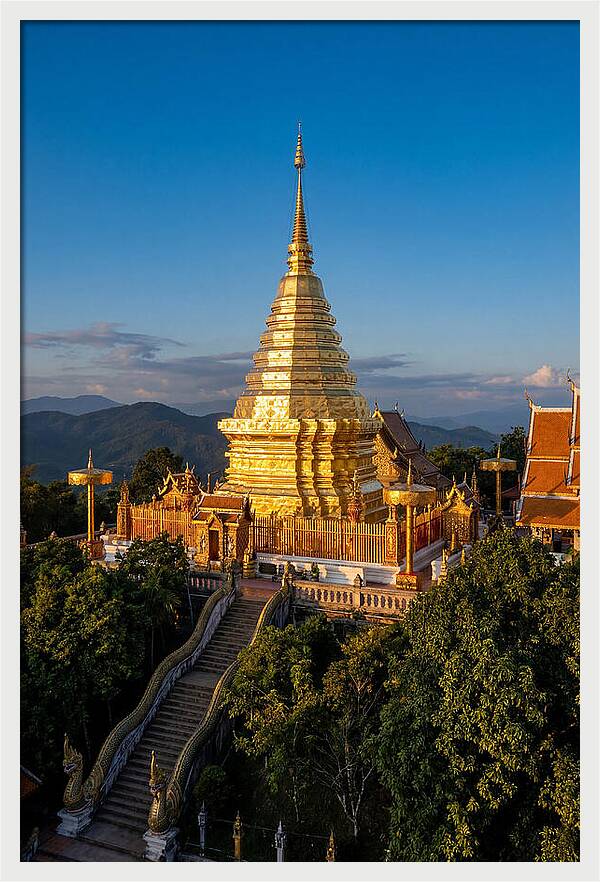 Doi Suthep Temple At Golden Hour