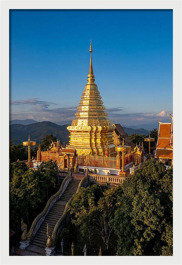 Doi Suthep Temple At Golden Hour