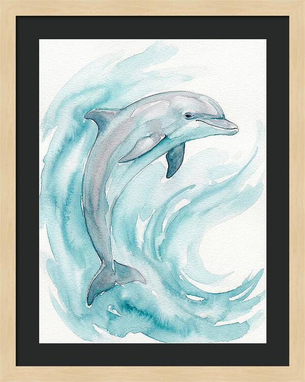 Dolphin Dance Under Waves