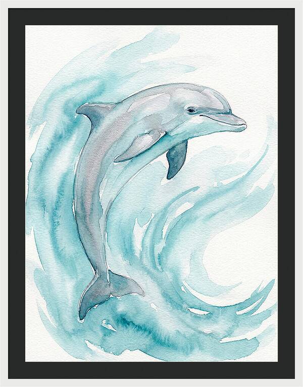 Dolphin Dance Under Waves