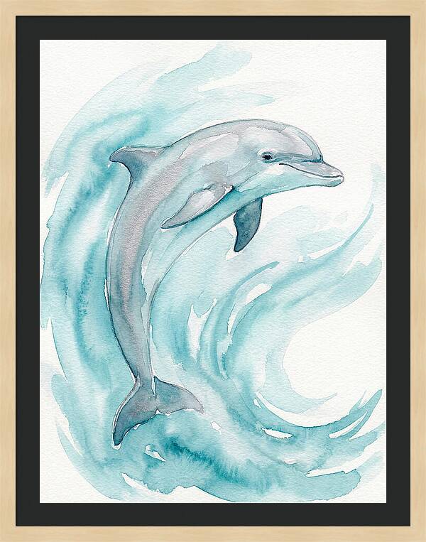 Dolphin Dance Under Waves