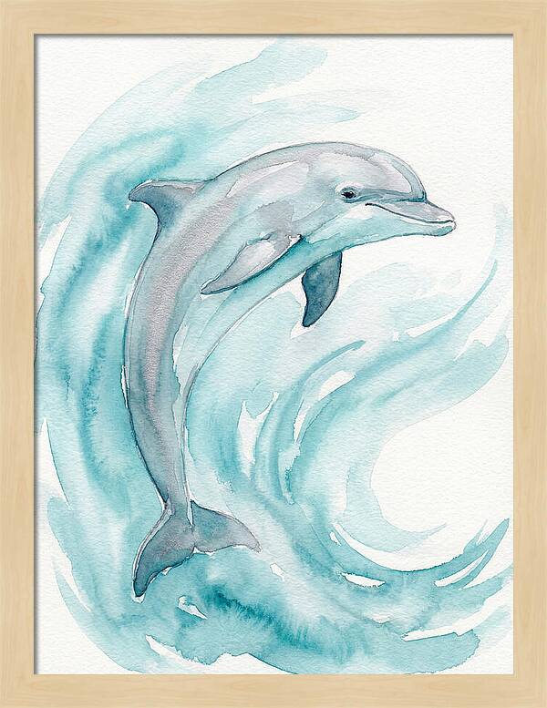 Dolphin Dance Under Waves