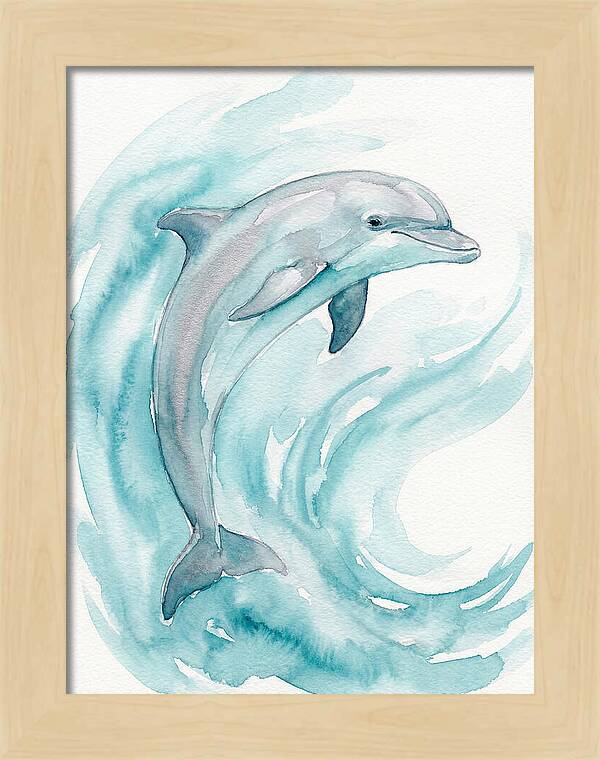 Dolphin Dance Under Waves