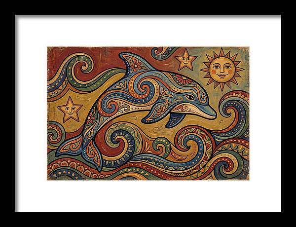 Dolphin Folk Art